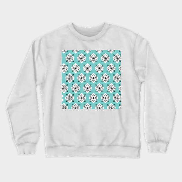 Pretty blue and black minimalist pattern Crewneck Sweatshirt by SamridhiVerma18